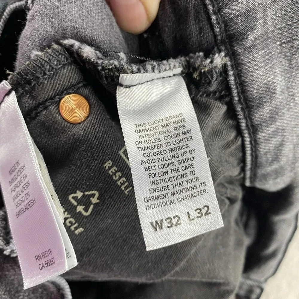 Lucky Brand 411 Athletic Taper Jeans Mens 30x29 Gray Denim Mid Rise